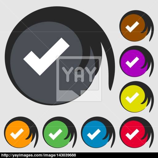 Check Mark Sign Icon Confirm Approved Symbol Symbols On Eight