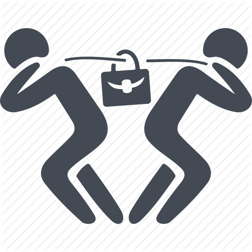 Business People Conflict, Disunion, Fission, Separation Icon