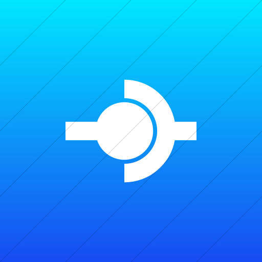 Flat Square White On Ios Blue Gradient Raphael Connect Icon
