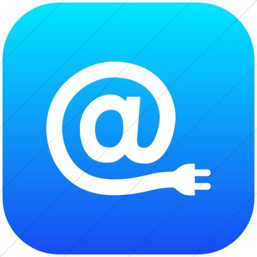 Flat Rounded Square White On Ios Blue Gradient