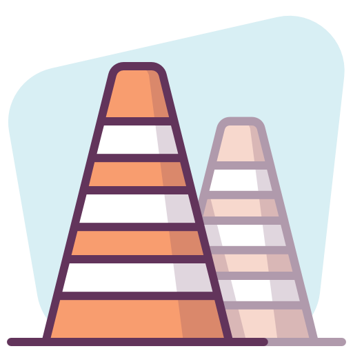 Construction, Protection, Cones Icon Free Of Protection