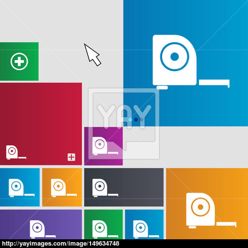 Roulette Construction Icon Sign Metro Style Buttons Modern