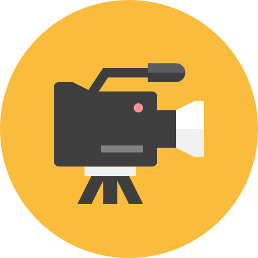 Cropped Video Camera Icon Flavor Productions