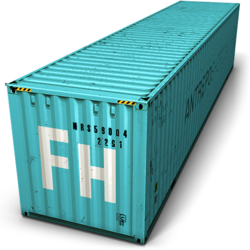 Blue Cargo Container Icon