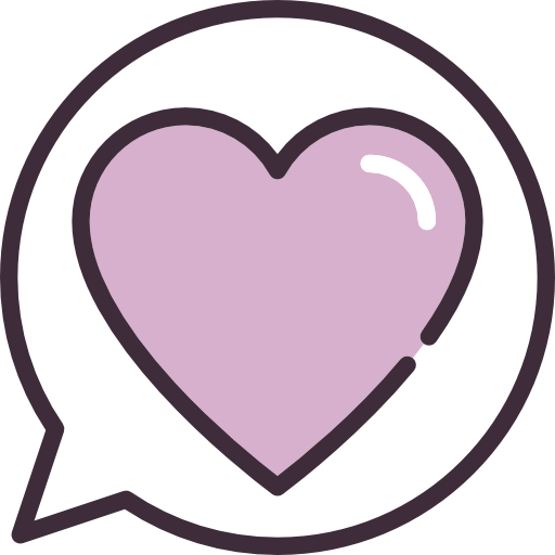 Speech Bubble, Heart, Conversation, Romantic, Love, Chat Icon