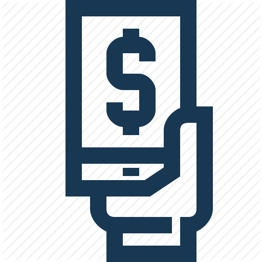 Converter, Dollar, Hand, Line, Mobile, Outline, Phone Icon