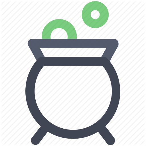 Halloween, Witch Cooking Icon Icon