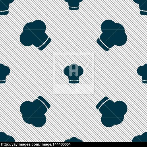 Chef Hat Sign Icon Cooking Symbol Cooks Hat Seamless Pattern