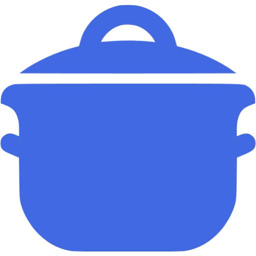 Royal Blue Cooking Pot Icon