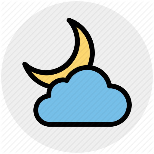 Cloud, Cool, Crescent, Moon, Night, Weather Icon