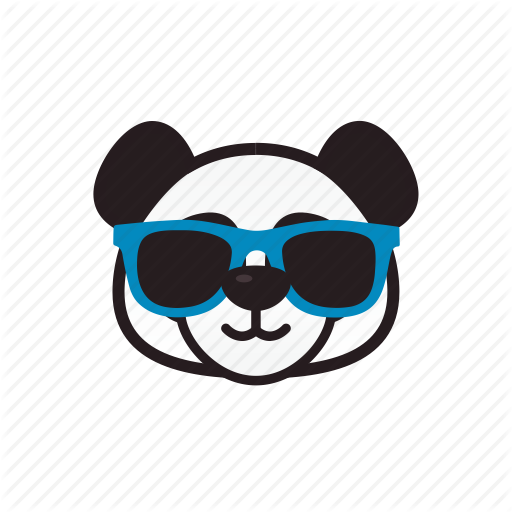 Cool, Emoticon, Glasses, Panda Icon