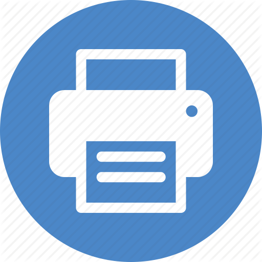 Blue, Circle, Copier, Office, Print, Printer, Printing Icon
