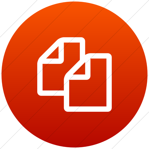 Flat Circle White On Red Gradient Bootstrap Font