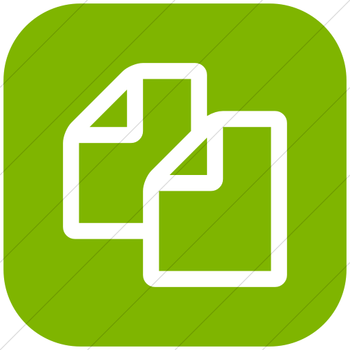 Flat Rounded Square White On Green Bootstrap Font