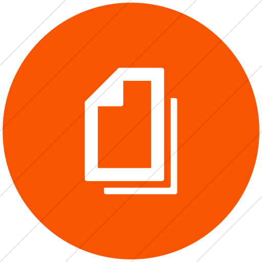 Flat Circle White On Orange Foundation