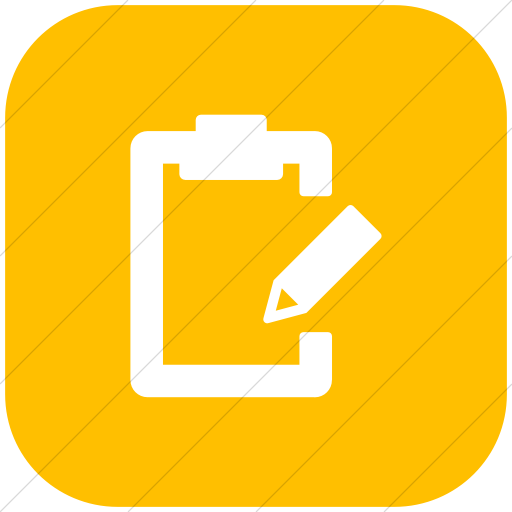 Flat Rounded Square White On Yellow Foundation