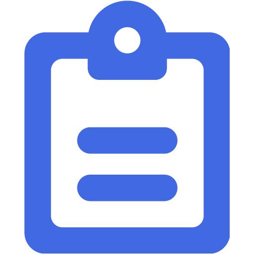 Royal Blue Clipboard Icon