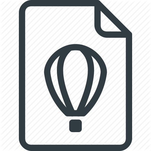 Corel, Design, Draw, Extension, File, Page, Type Icon