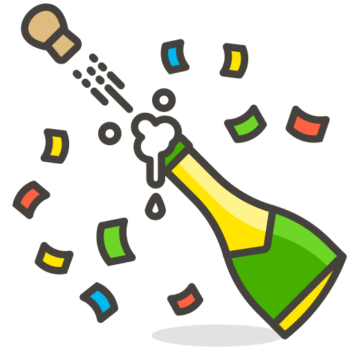 Bottle, With, Popping, Cork Icon Free Of Free Vector Emoji