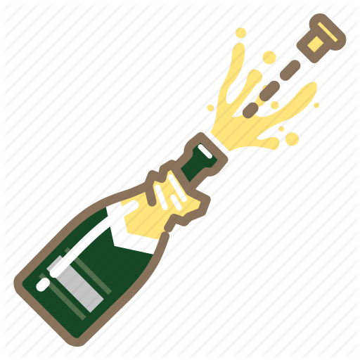 Champagne, Cork, Popping Icon