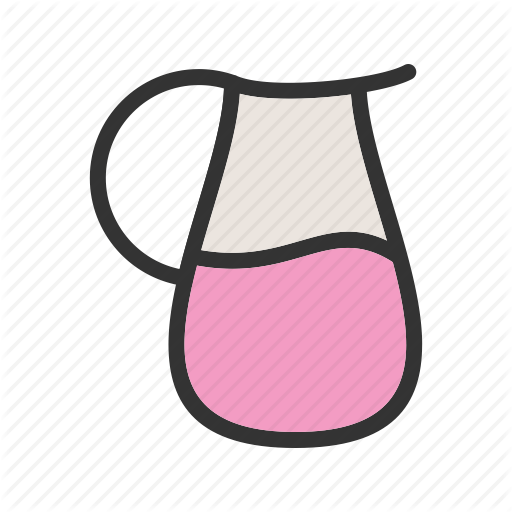 Cork, Glass, Jug, Transparent Drink, Water, White Icon
