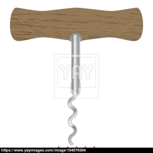 Corkscrew Icon Illustration Color Fill Style Vector