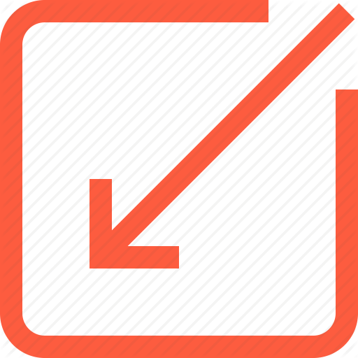 Arrow, Corner, Diagonal, Interface, Receive, Toolbar Icon