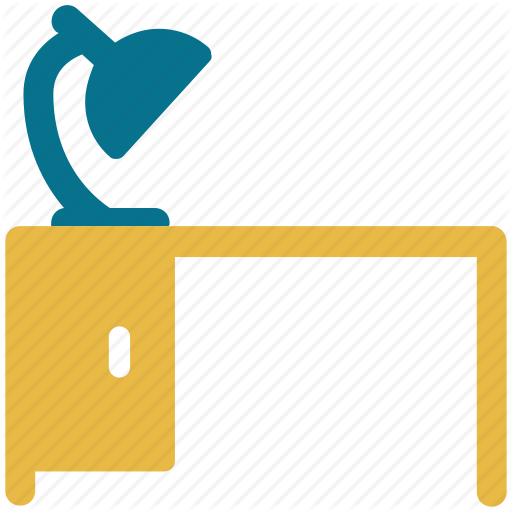 Desk, Desk L Furniture, Study Corner Icon