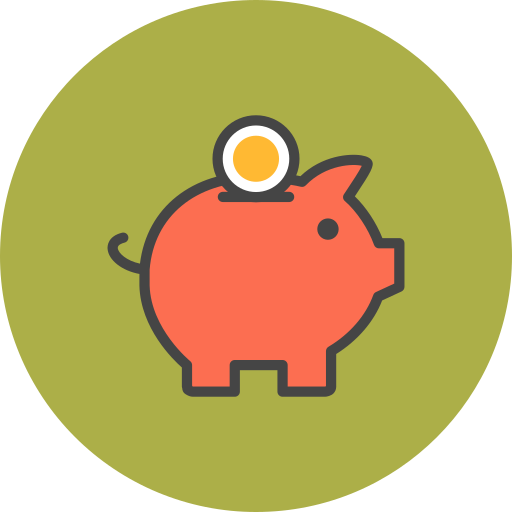 Money, Pig Icon Free Of Flat Line Ecommerce