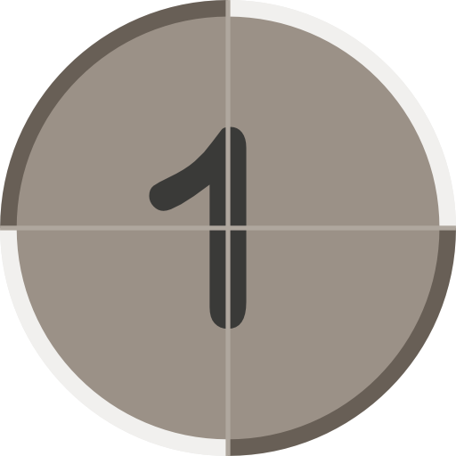 Cinema, Numbers, Count, One, Counting, Entertainment, Countdown Icon