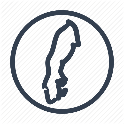 Country, Europe, Map, Sweden Icon