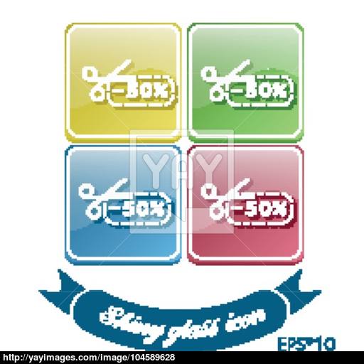 Discount Coupon With Scissors Symbol Icon Discounts