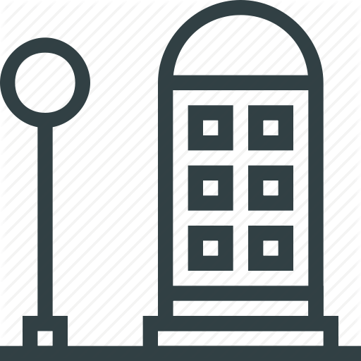 Phone Booth, Road Sign Icon