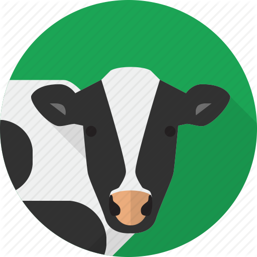 Agriculture, Animal, Cow, Farm Icon