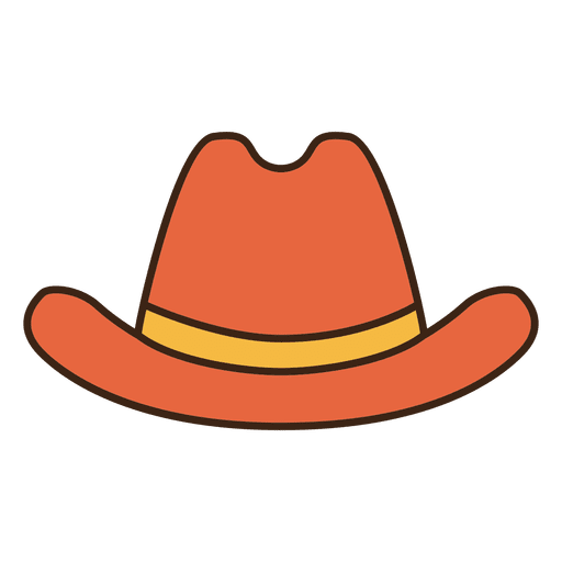 Stroke Orange Cowboy Hat