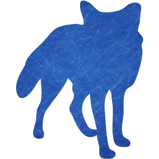 Blue And Scratched Fox Icon