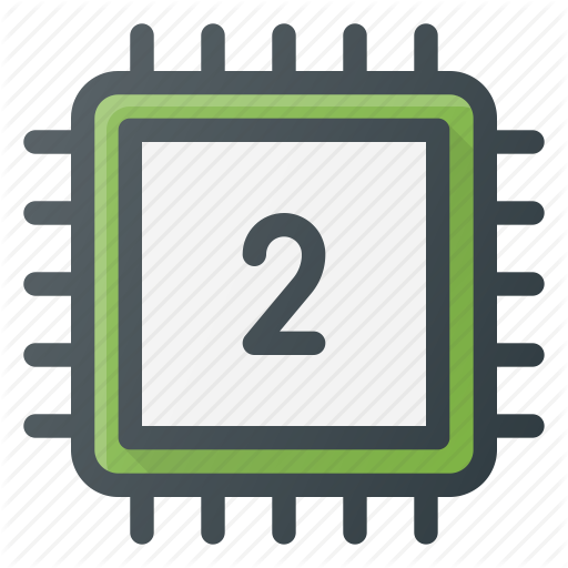Chip, Core, Cpu, Dual, Microchip, Processor Icon