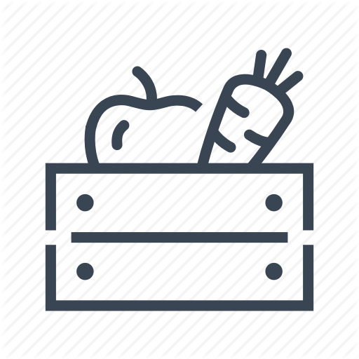 Crate, Fruit, Organic, Vegetable Icon