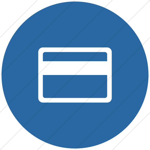 Flat Circle White On Blue Broccolidry Credit Card Icon