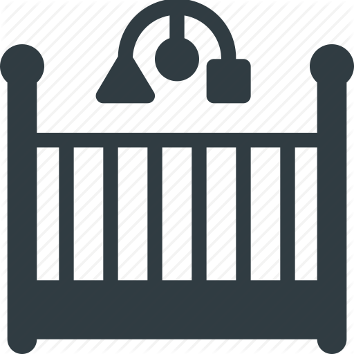 Baby, Bed, Child, Children, Crib Icon