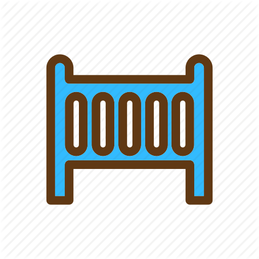 Baby, Color, Crib Icon