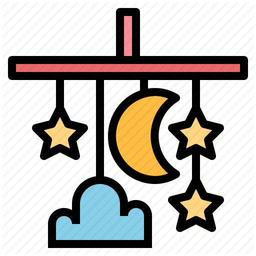 Baby, Crib, Mobile, Toy Icon
