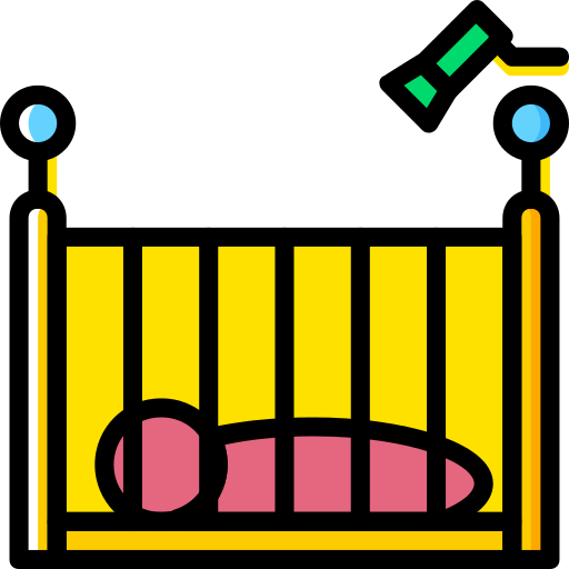 Crib Kid And Baby Png Icon