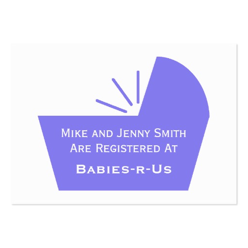 Baby Crib Card Template