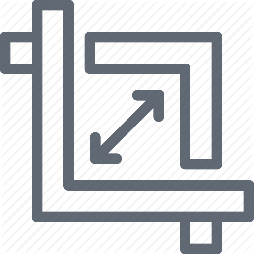 Crop, Crop Tool, Designing Tool, Graphic Editor, Photoshop Tool Icon