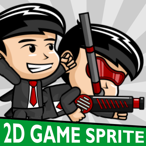 Bussiness Man Cartoon Game Character Sprite