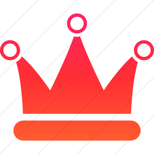 Simple Ios Orange Gradient Raphael Crown Icon
