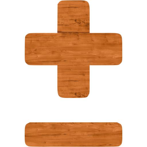 Seamless Wood Plus Minus Icon