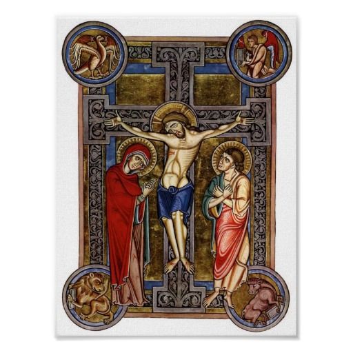 Crucifixion Weingarten Missal Century Poster
