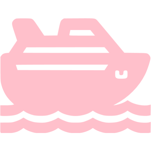 Pink Cruise Ship Icon